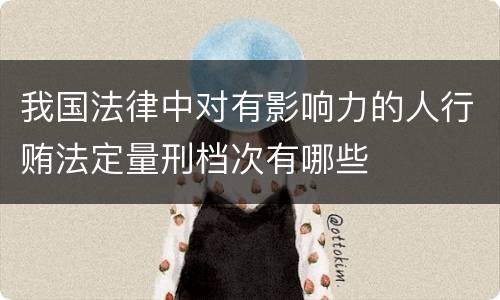 我国法律中对有影响力的人行贿法定量刑档次有哪些