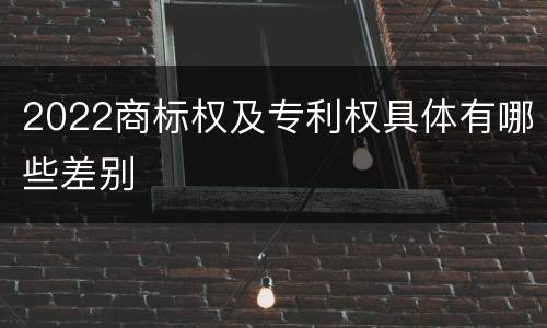 2022商标权及专利权具体有哪些差别