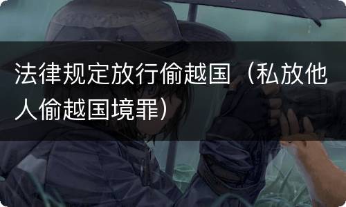 法律规定放行偷越国（私放他人偷越国境罪）