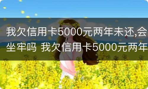 我欠信用卡5000元两年未还,会坐牢吗 我欠信用卡5000元两年未还,会坐牢吗