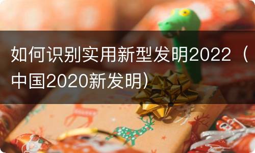 如何识别实用新型发明2022（中国2020新发明）