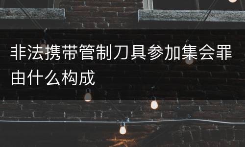 非法携带管制刀具参加集会罪由什么构成