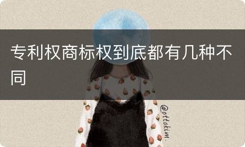 专利权商标权到底都有几种不同