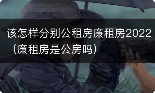 该怎样分别公租房廉租房2022（廉租房是公房吗）
