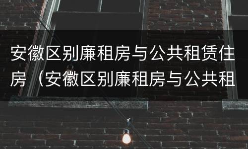 安徽区别廉租房与公共租赁住房（安徽区别廉租房与公共租赁住房）