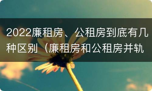2022廉租房、公租房到底有几种区别（廉租房和公租房并轨了吗）