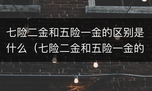 七险二金和五险一金的区别是什么（七险二金和五险一金的区别是什么意思）