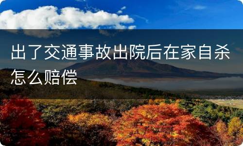 出了交通事故出院后在家自杀怎么赔偿