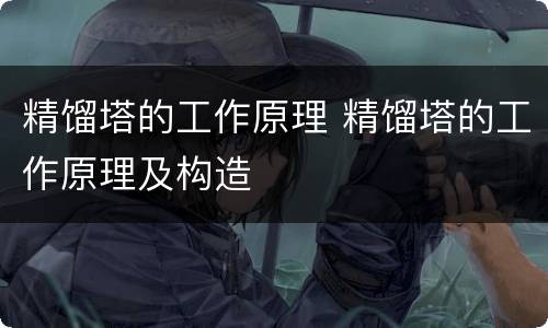 精馏塔的工作原理 精馏塔的工作原理及构造