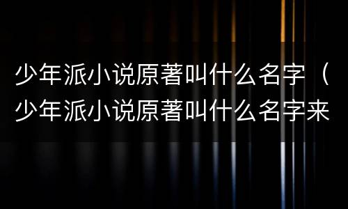 少年派小说原著叫什么名字（少年派小说原著叫什么名字来着）