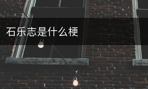 石乐志是什么梗