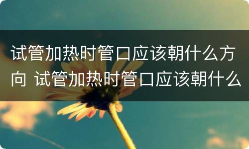 试管加热时管口应该朝什么方向 试管加热时管口应该朝什么方向打开