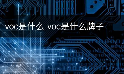 voc是什么 voc是什么牌子