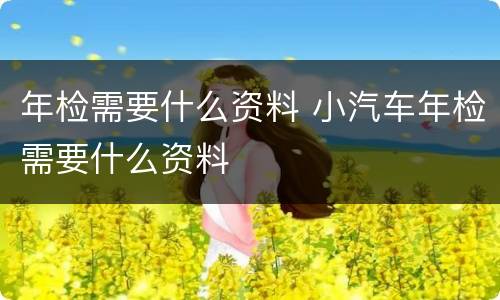 年检需要什么资料 小汽车年检需要什么资料