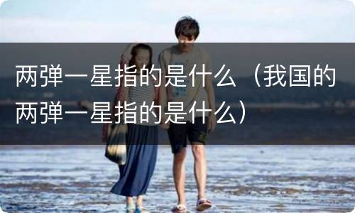 两弹一星指的是什么（我国的两弹一星指的是什么）