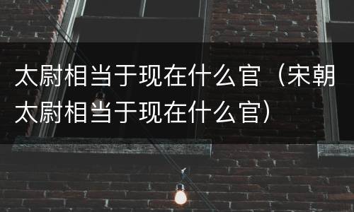 太尉相当于现在什么官（宋朝太尉相当于现在什么官）